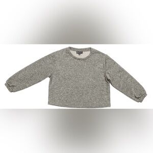 Lily Morgan Heather Gray Cropped Lounge Top – Size L